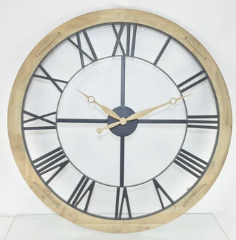 Farmhouse Rustic Barn Vintage Bronze Metal Solid Wood Noiseless Oversized Wall Clock Round Chiming Farmhouse Rustic Barn Vintage Bronze Metal Solid Wood Noiseless Oversized Wall Clock Round Chiming
