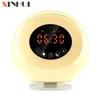 factory lamp bright light therapy circular emergency lamp bluetooth dorm clock diy sound alarm help easy get up