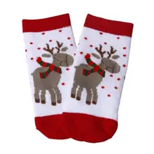 new Cute Bear Deer Newborn Baby Children CottonChristmas Winter Socks For Kids 4 6 years