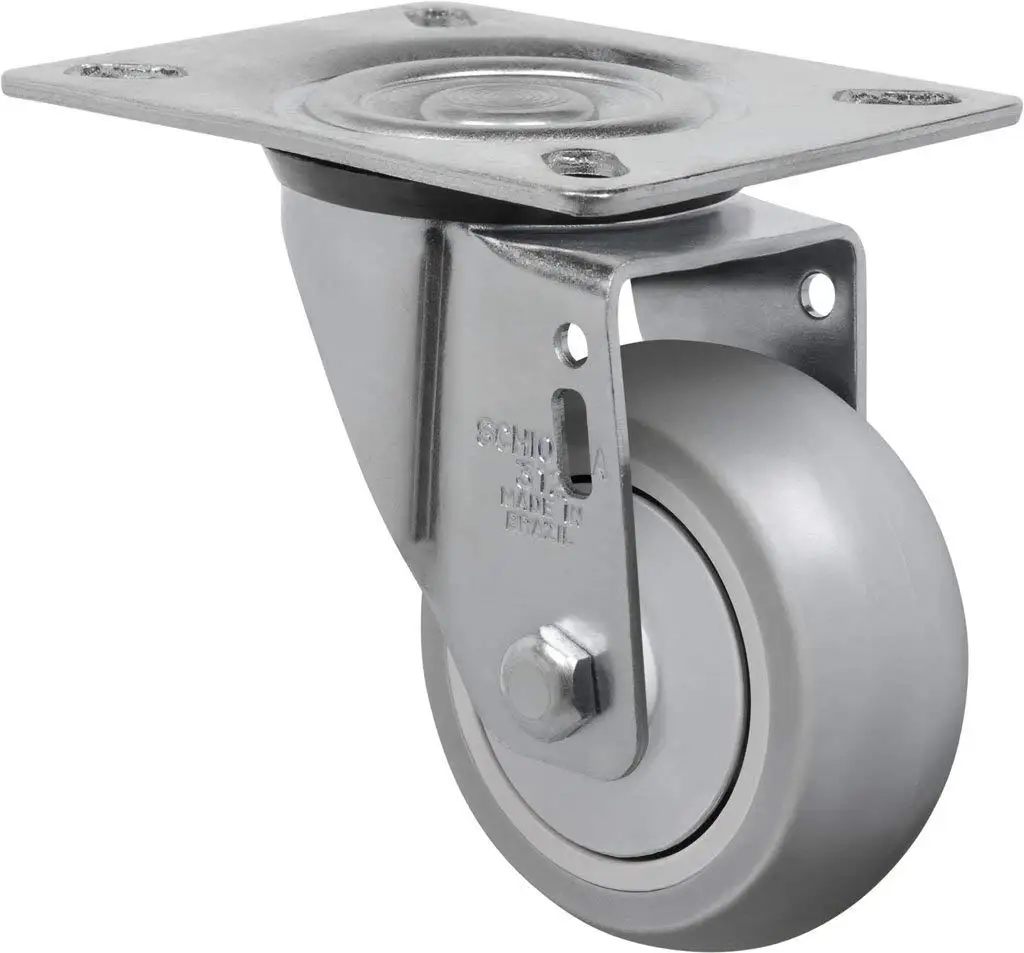 GLEED 312 NTE Schioppa L12 Series 3//8 Diameter x 1 Length Threaded Stem 3 x 1-1//4 Swivel Caster 325 lbs Non-Marking Nylon Precision Ball Bearing Wheel