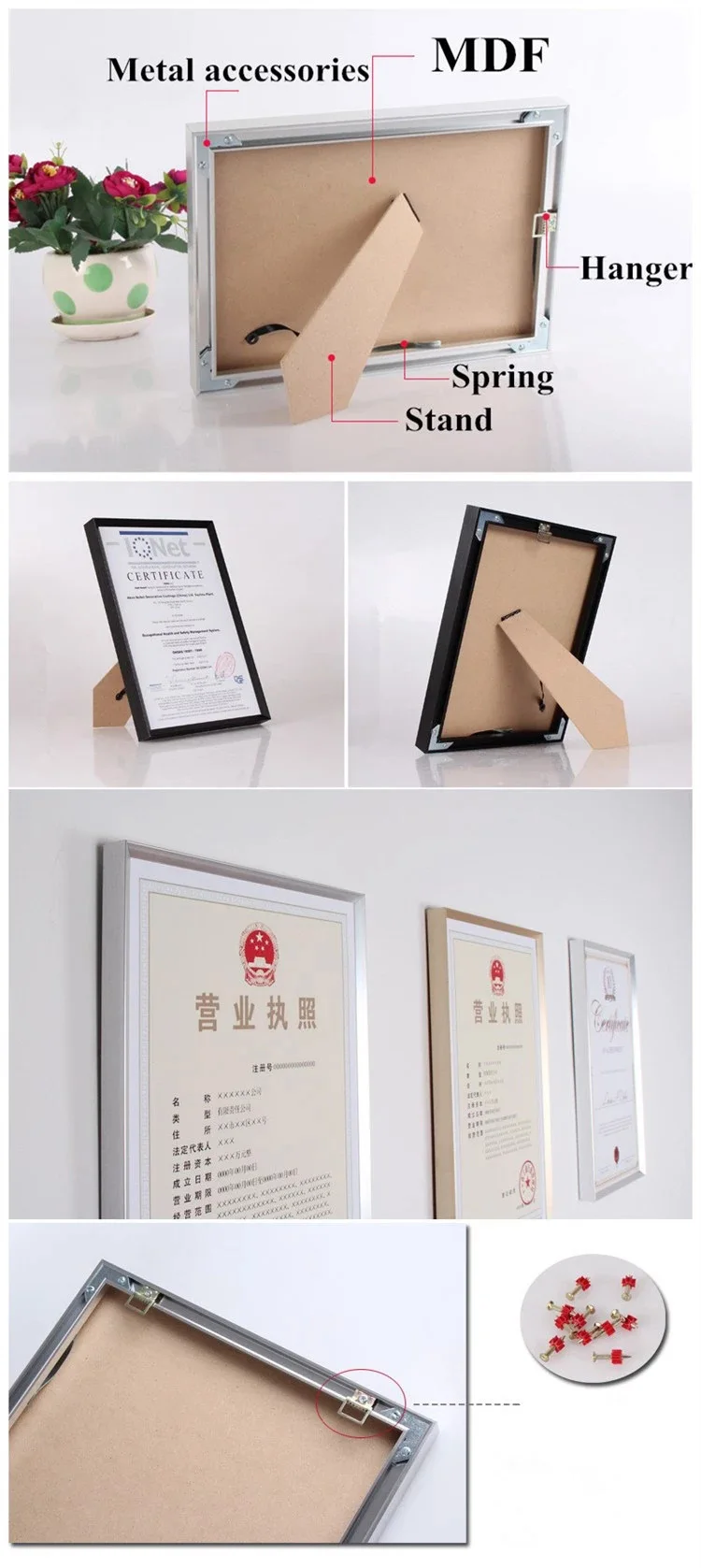 Aluminum Alloy Photo Picture Frame Accessories Corner Code Gasket Hook