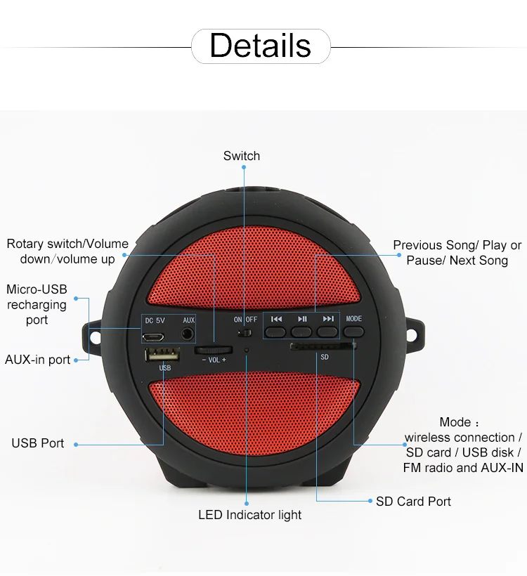 portable wireless blue tooth speaker