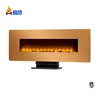 Wall mounted electric fireplace with led remote control