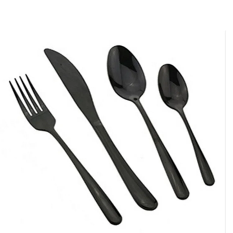 High Grade Matt Black Flatware Cutlery Set 18/10 Stainless Steel 18/10