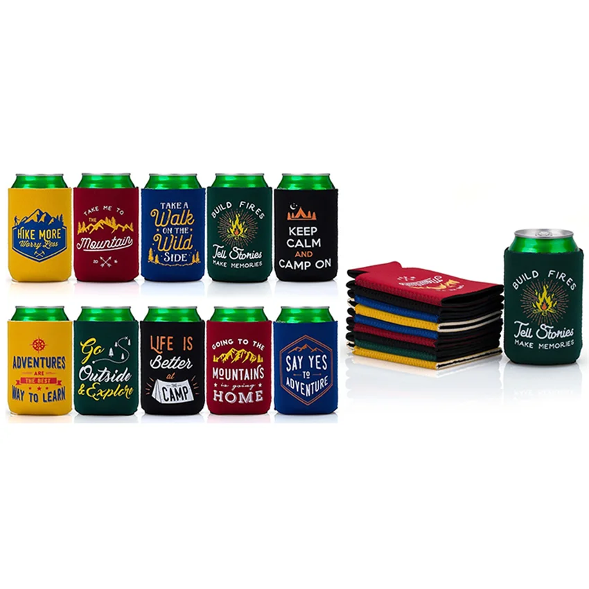 Cheap Neoprene Beer Bottle Holder,Custom Printed Neoprene Can Cooler