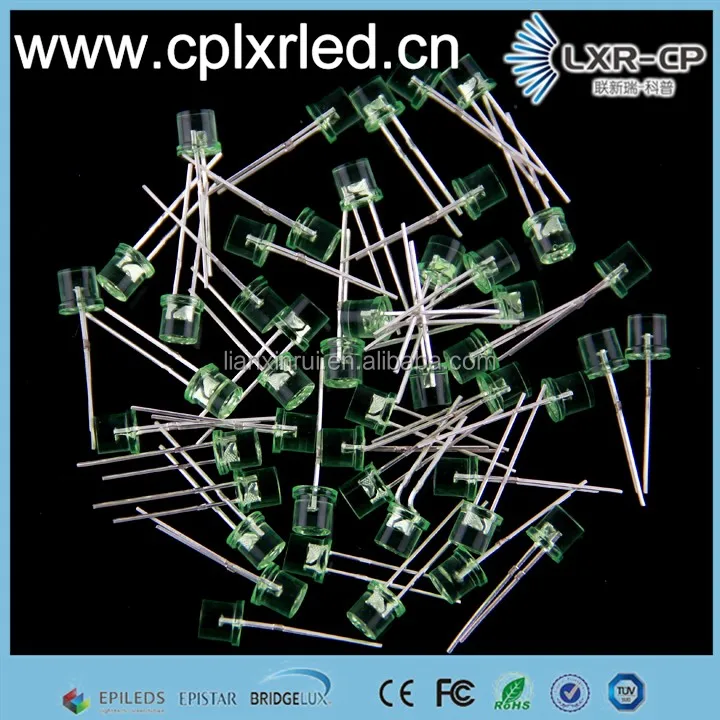 Hot sale 3000k 4000k 6000k 8000k Warm Pure Natural Cool white 5mm flat top head led chip diode