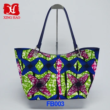 African Ankara Fabric Wax Print Tote Bags Handbag Handbags