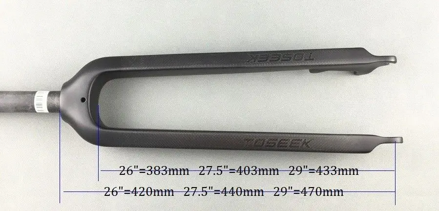Full Carbon MTB Road Bike Rigid Disc Brake Forks Straight Fork 26//27.5//29/" White
