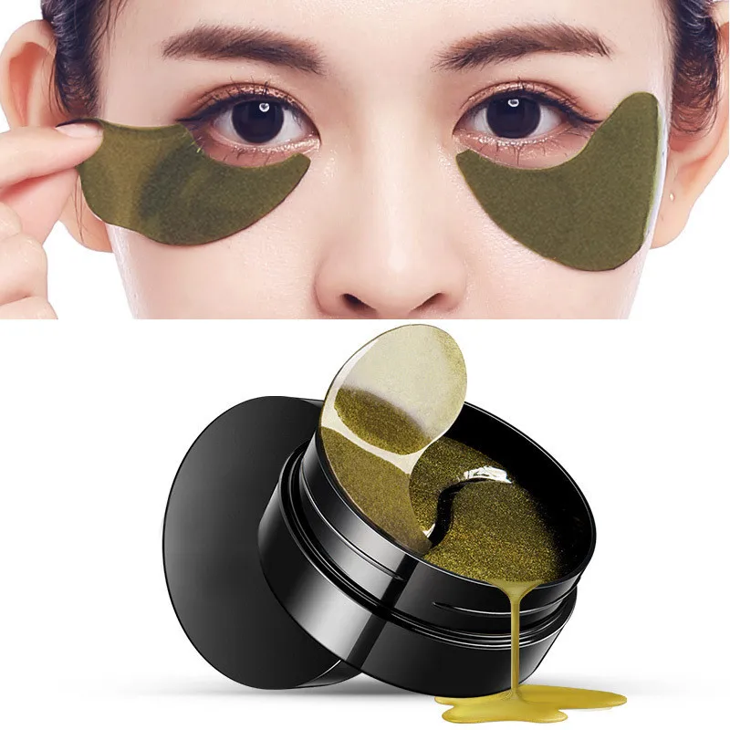 Патчи для глаз фото Private Label 60pcs Black Pearl Gel Collagen Crystal Eye Mask Eyelid Anti-wrinkl