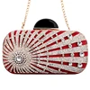 Noble lady crystal beaded evening clutch bag wholesale
