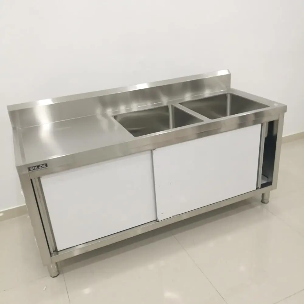 Zhongkai China Manufacturer Double Bowl Kitchen Stainless Steel Commercial Sink Buy Commercial Sink Commercial Stainless Steel Sink Commercial