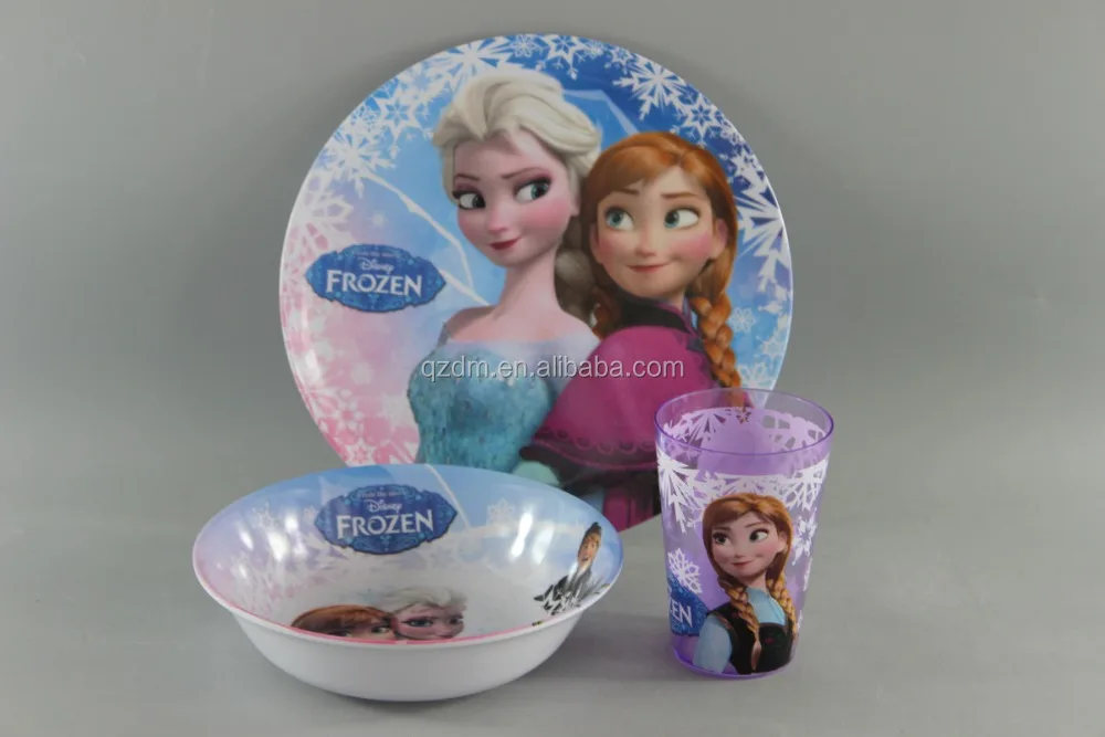 Gift Box Package Kids Melamine Plastic Dinner Set Of 3pc