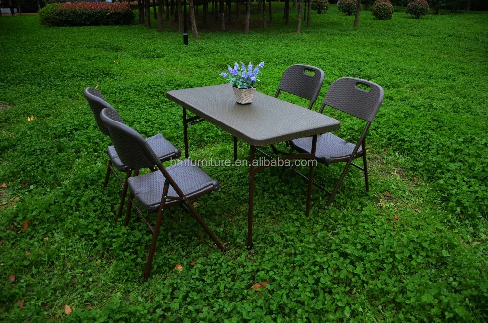 4ft Lifetime Plastic Regular Folding Table With Rattan Design Buy