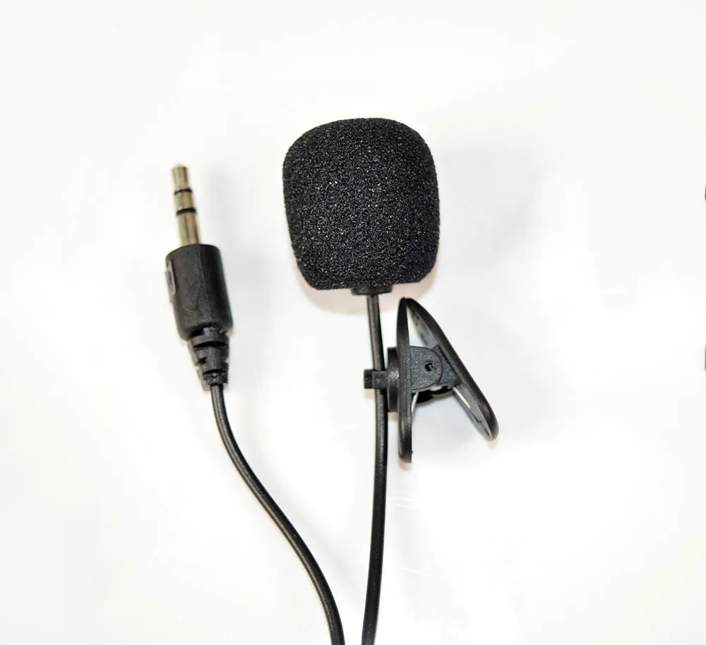 Hot Sale 150cm Mini Lapel Clip Microphone Black Hands 3.5mm Mic