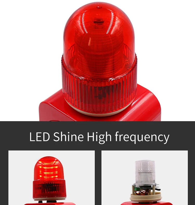 120db Customized Voltage Red Led Warning Light Sound Alarm Buy Led