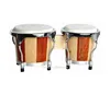 Wooden percussion instrument Bongo drum Iron frame Animal skins