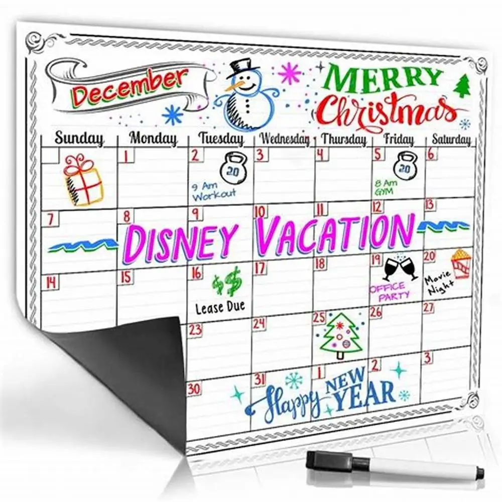 Whiteboard Sticker Fridge Magnet Calendar