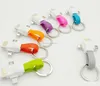 New Gift 3 in 1 Magnetic USB Cable with 8pin/micro/type-c Mobile Phones Charging Data Cable with Keychain