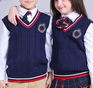 pupil sleeveless v-neck primary school uniform vest sweater pupil sleeveless v-neck primary school uniform vest sweater