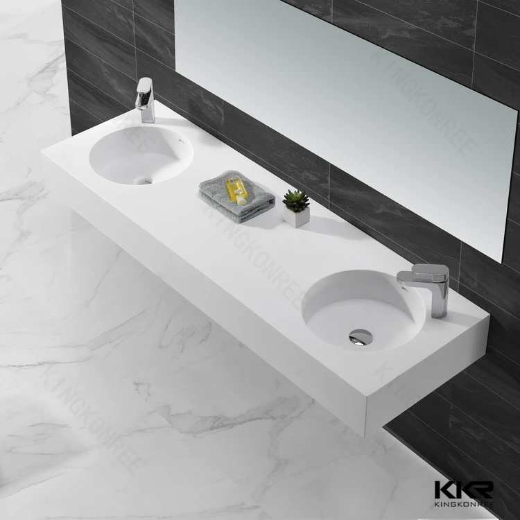 Double Bowl One Piece Bathroom Sink And Countertop Buy One Piece Bathroom Sink And Countertop Double Bowl One Piece Bathroom Sink And