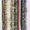 Wholesale 4/6/8/10/12mm Frosted Matte Polished Natural Loose Stone Beads For Jewelry Making