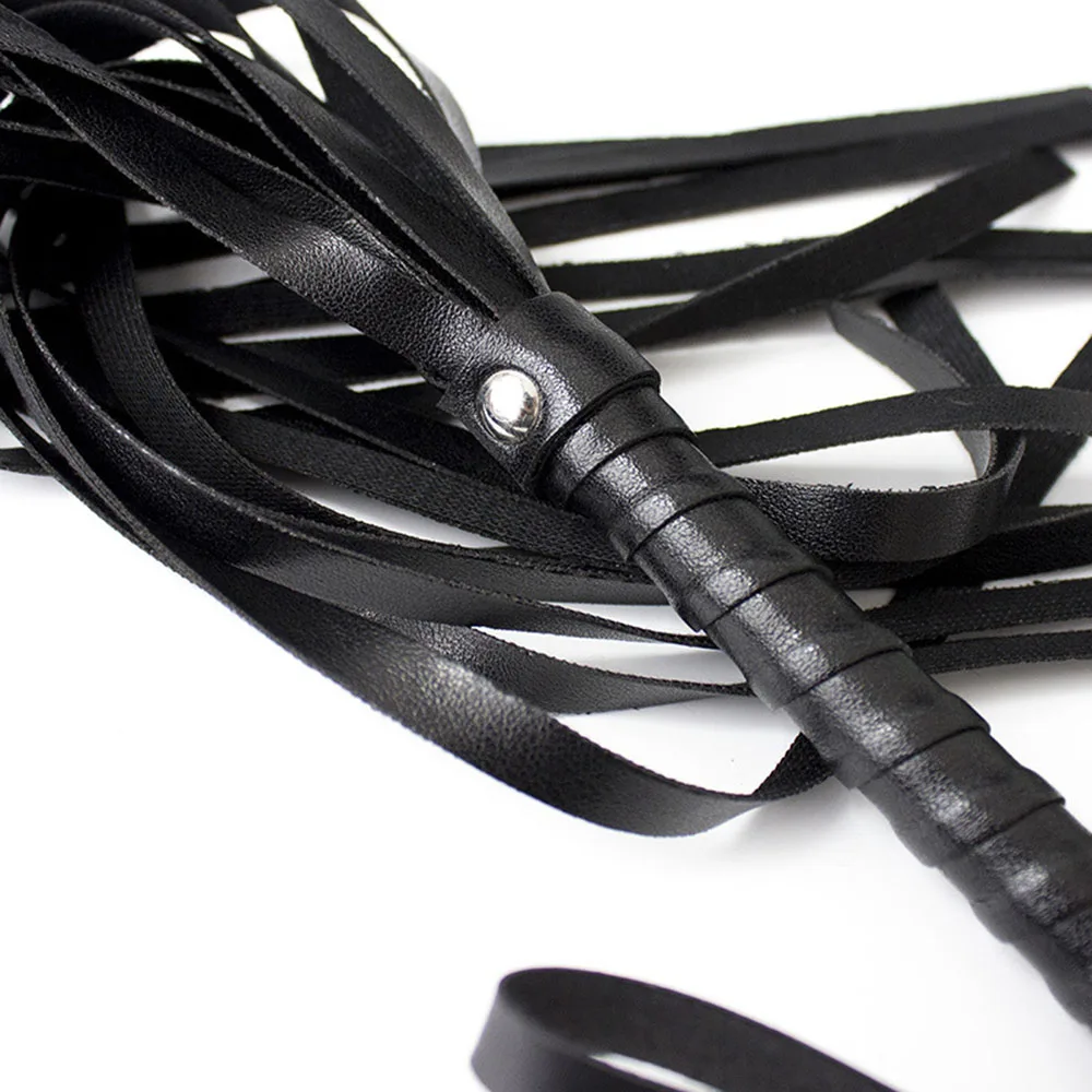 Cheap Sexy Bondage Sex Leather Flogger Flirting Leather Whip Slap Spanking Exotic Accessories 8464