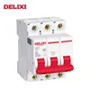 DELIXI DZ47s Series AC 400V 6A 3P Overload and Short Circuit Protection Automatic Reset Circuit Breaker