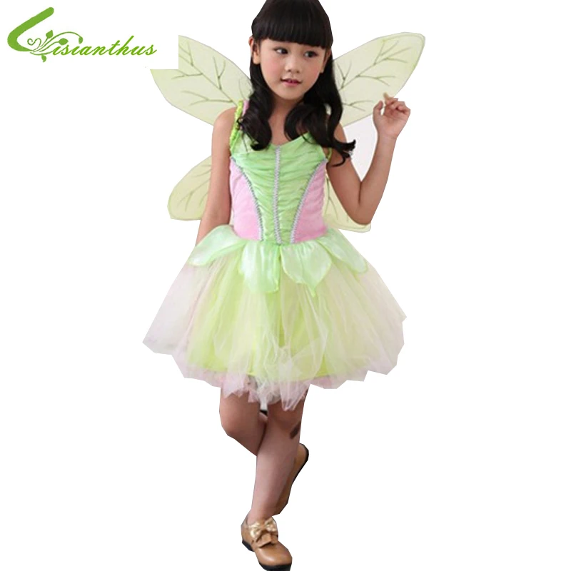 Girls Halloween Costumes Tinker Bell font b Dress b font Cosplay Stage Wear Clothing Sets Kids