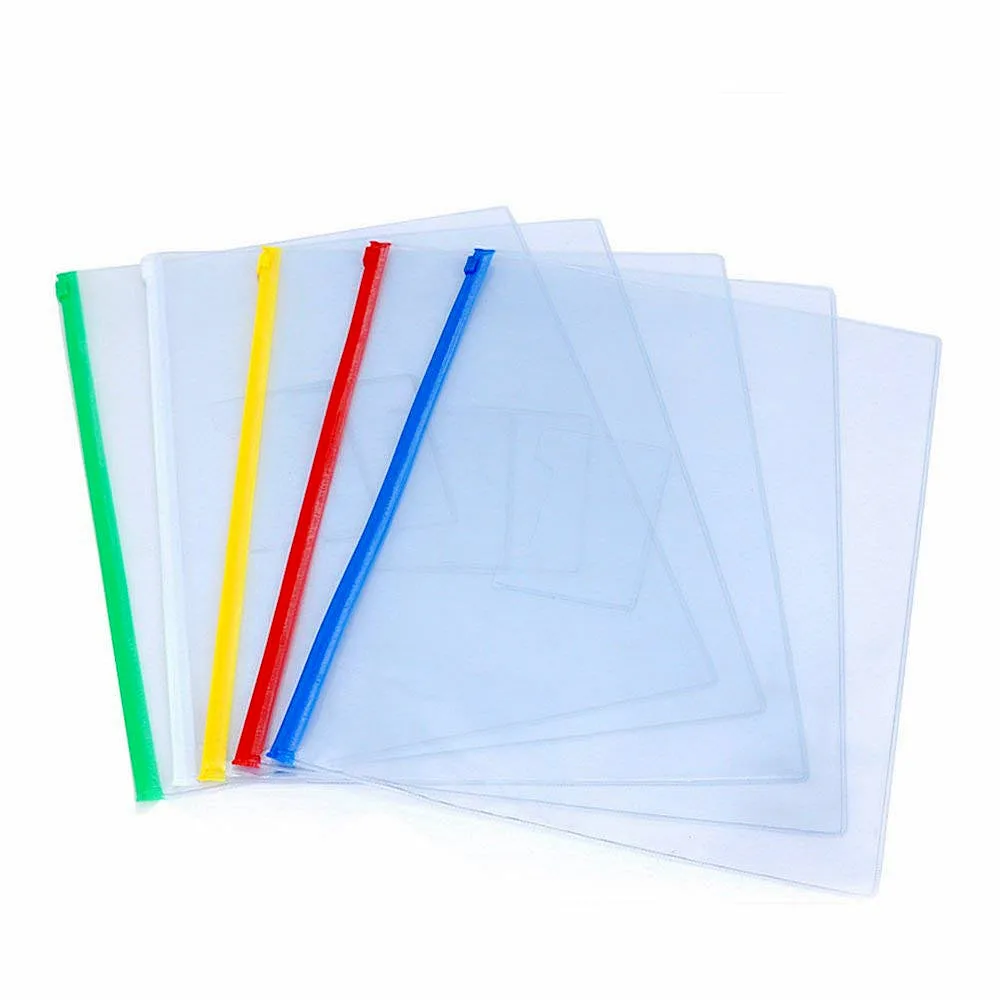 2018 Factory Manufacture A4 Pvc Ziplock File Document Bag Office School