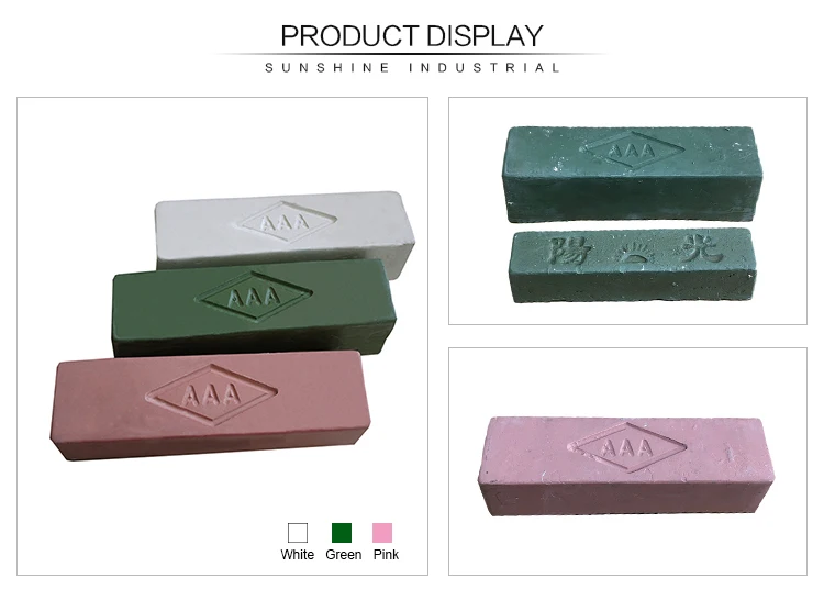 Abrasive metal polishing wax bar buffing paste for stainless
