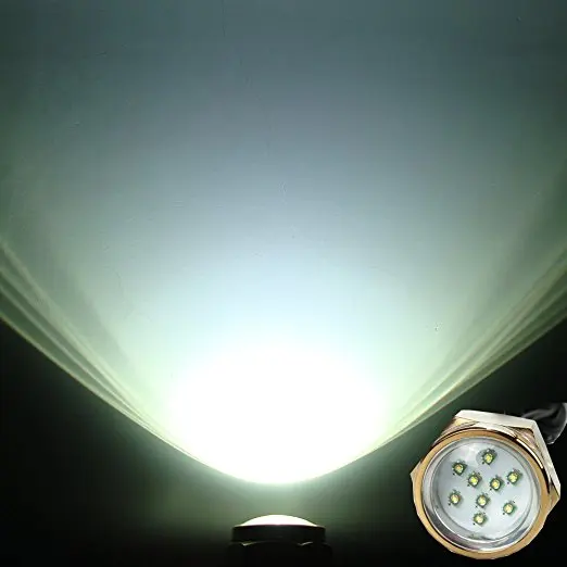 9LED 27W Led Multi-color RGB Boat Drain Plug Underwater Light IP68