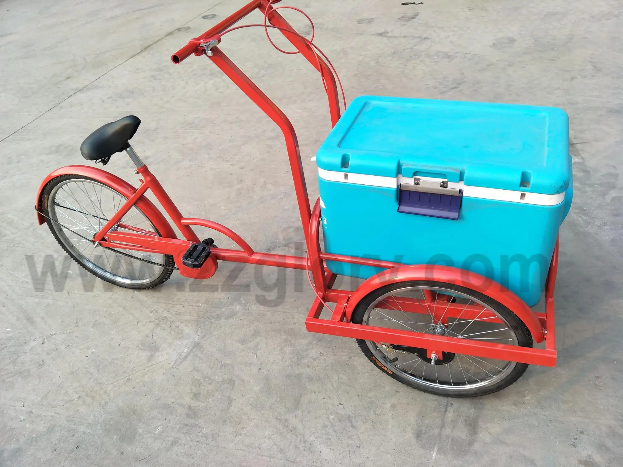 With Larger Capacity Popsicle Cooler Box,Mobile Hand Push Popsicle Cart