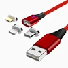 Dual USB port magnetic data transfer with LED light indicator QC 3.0 fast charge
