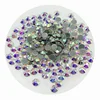Fancy Sparkle Glass Crystal Elements ss20 ab color Rhinestone Gold Applique for wedding dress