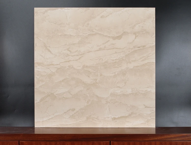 Venezuela Oman Beige Marble Full Polished Glazed Ceramic Tiles 600 X