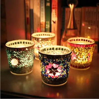 colored votive candle holders