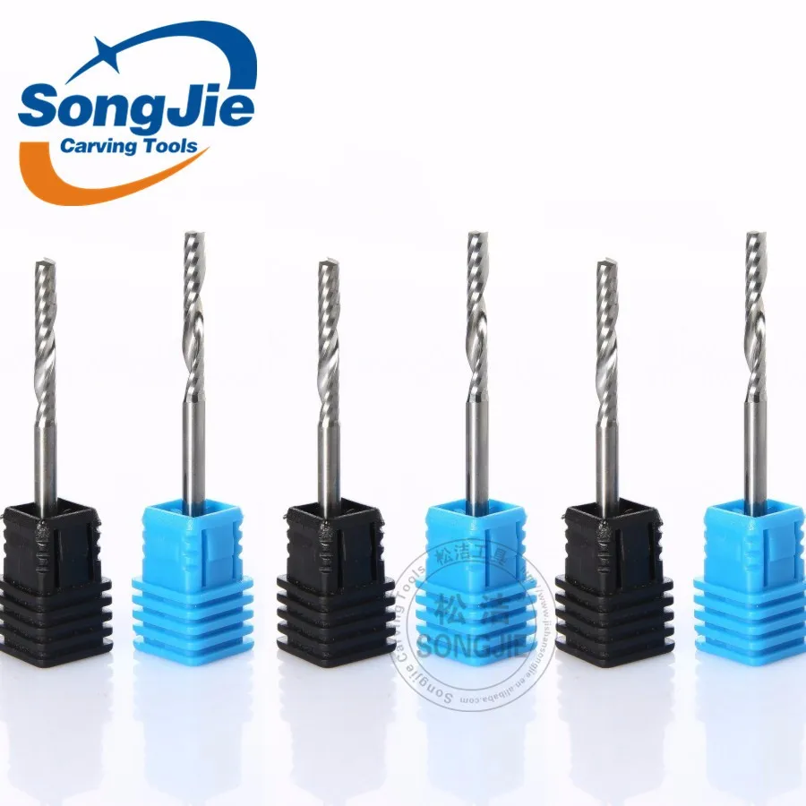 A Series Single Flute Solid Carbide End Mills One Flute Spiral End Mill