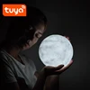Beech base moon shaped lamp creative holiday present led moon light diameter 15-18cm