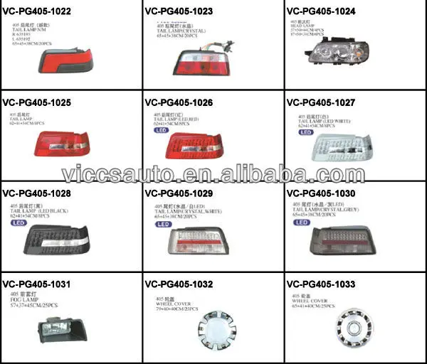 Head Lamp With Corner Lamp (crystal) For Peugeot 405 Viccsauto Buy