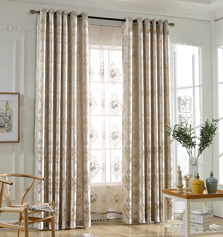 Modern Material Hanging Curtains Living Room Window Treatments Flame