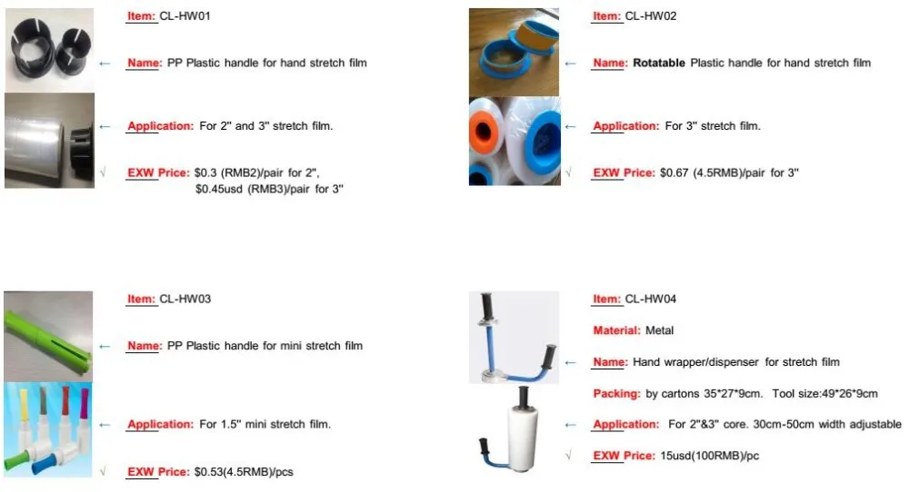 Plastic Stretch Wrap Handle For Manual Film Strech Buy Plastic Handle