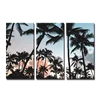 SEEGART 3 panels beach seascape coconut tree wall painting decorative painting