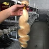top quality remy human hair weave 10a grade blonde 613 bundles with frontal