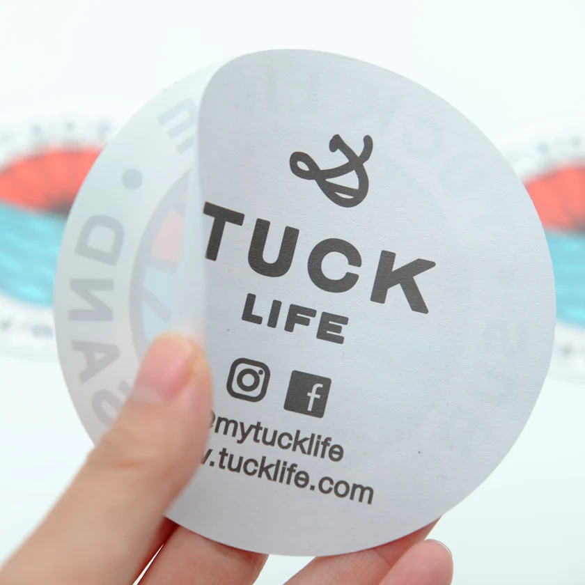 Custom Logo Round Double Side Printing Stickers Buy Round Double