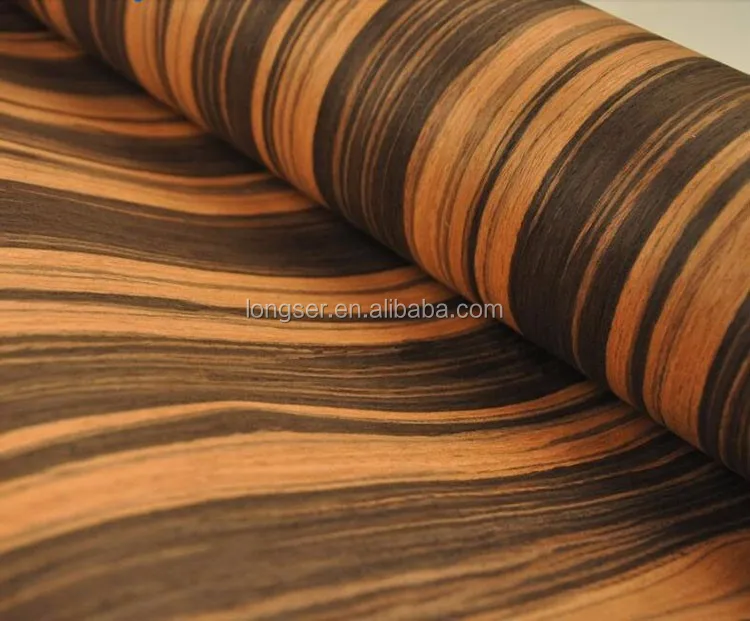 2500x640mm Artificial Zebrano Wood Veneer - Buy Wood Veneer,Zebrano