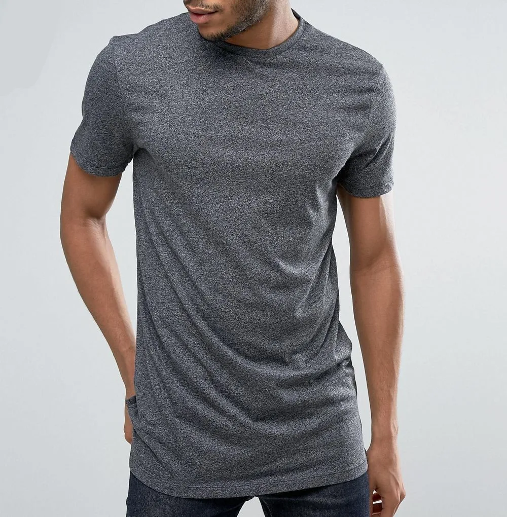 New Look Longline T-shirt T Shirts Men Manufacturing In Grey - Buy T ...