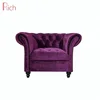 Living Room Design Ideas Luxury Couch Purple Velvet Violet Chesterfield Sofa