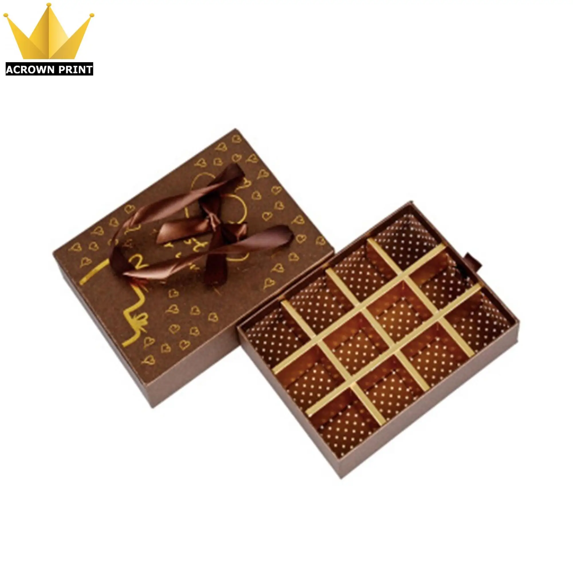 Luxury Sliding Drawer Type Fancy Paper Food Truffle Gift Chocolate