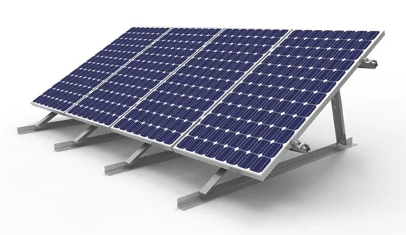 60kw Flat Roof Solar Pv Mounting System With Concrete Pad Chinasupersolar