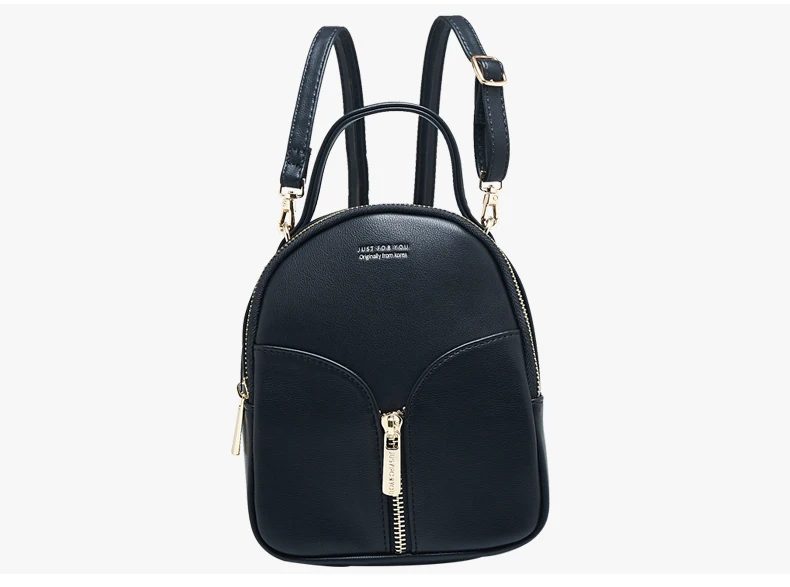 Custom Pu Leather Mini Backpack Straps Shoulders Bag Zipper Travel Mini ...